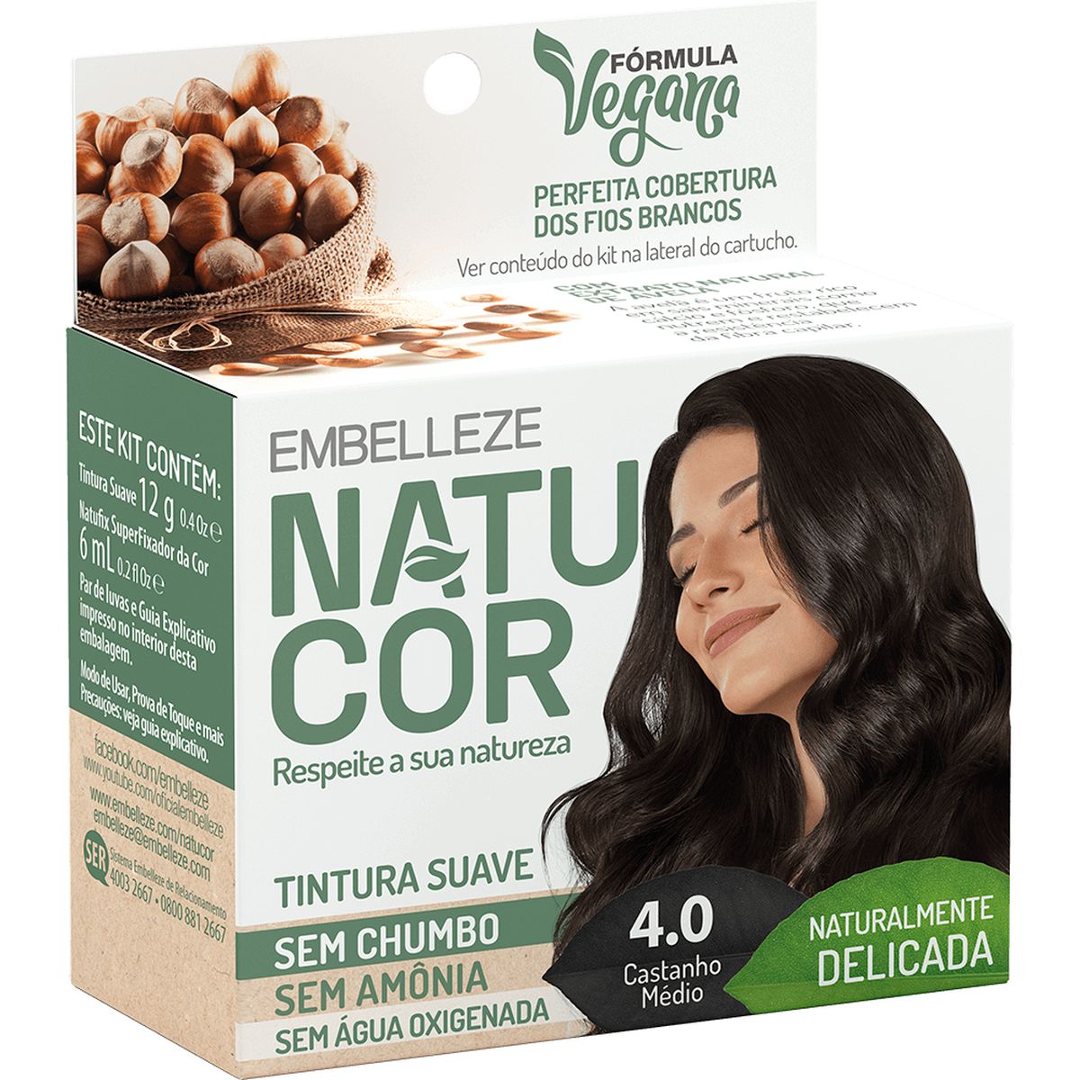 TINTURA NATUCOR 4.0 CASTANHO MÉDIO