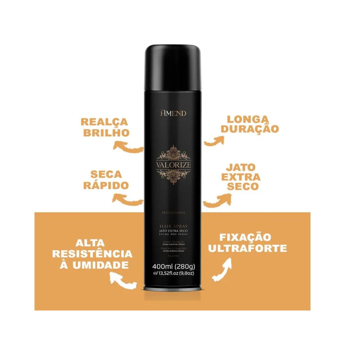 SPRAY ULTRA FORTE JATO EXTRA SECO VALORIZE AMEND 400ML