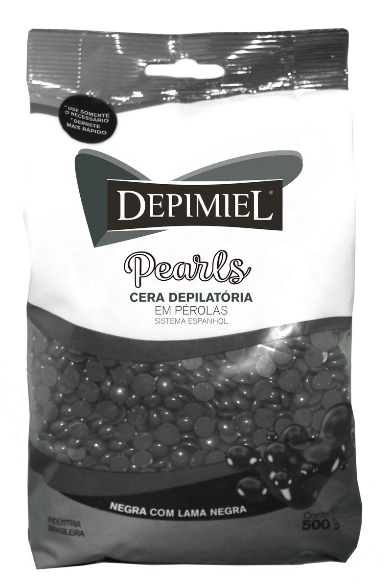 CERA DEPIMIEL NEGRA EM PÉROLAS 500G