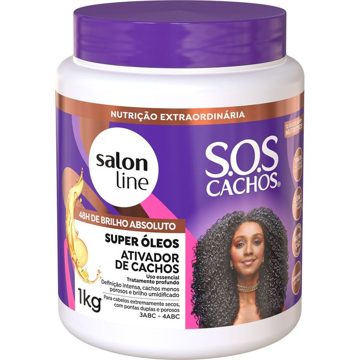 ATIVADOR DE CACHOS S.O.S CACHOS SUPER ÓLEOS NUTRITIVO SALON LINE 1KG