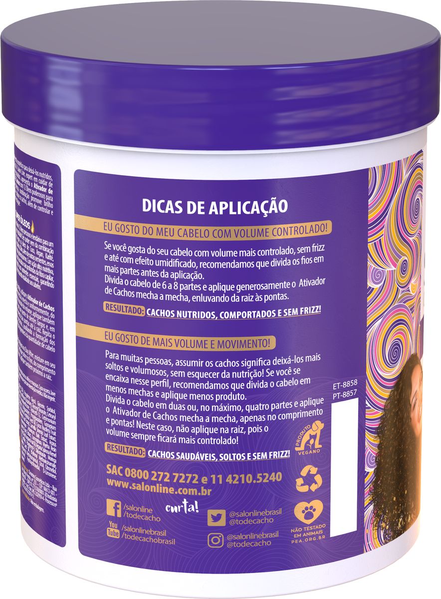 ATIVADOR DE CACHOS S.O.S CACHOS SUPER ÓLEOS NUTRITIVO SALON LINE 1KG