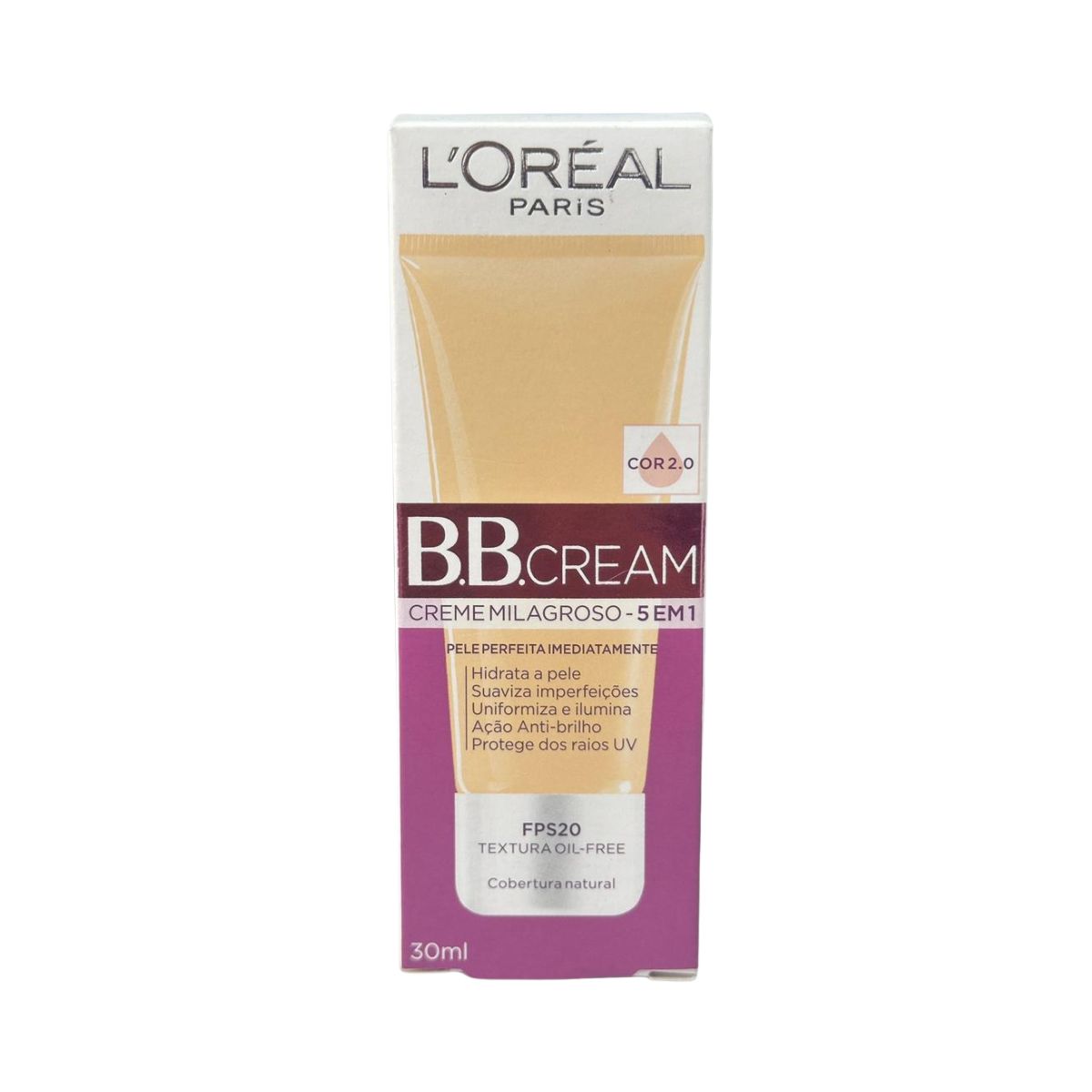 BB CREAM CLARA 5 EM 1 CREME MILAGROSO FPS20 COR 2.0 30ML