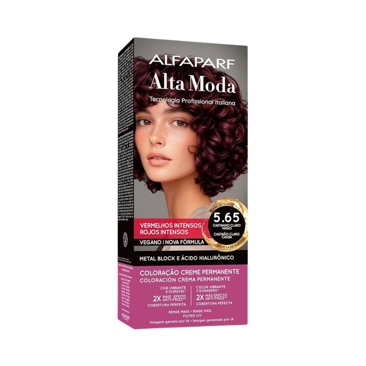 COLORAÇÃO ALFAPARF ALTA MODA 5.65 VINHO ESCURO MARSALA 150G
