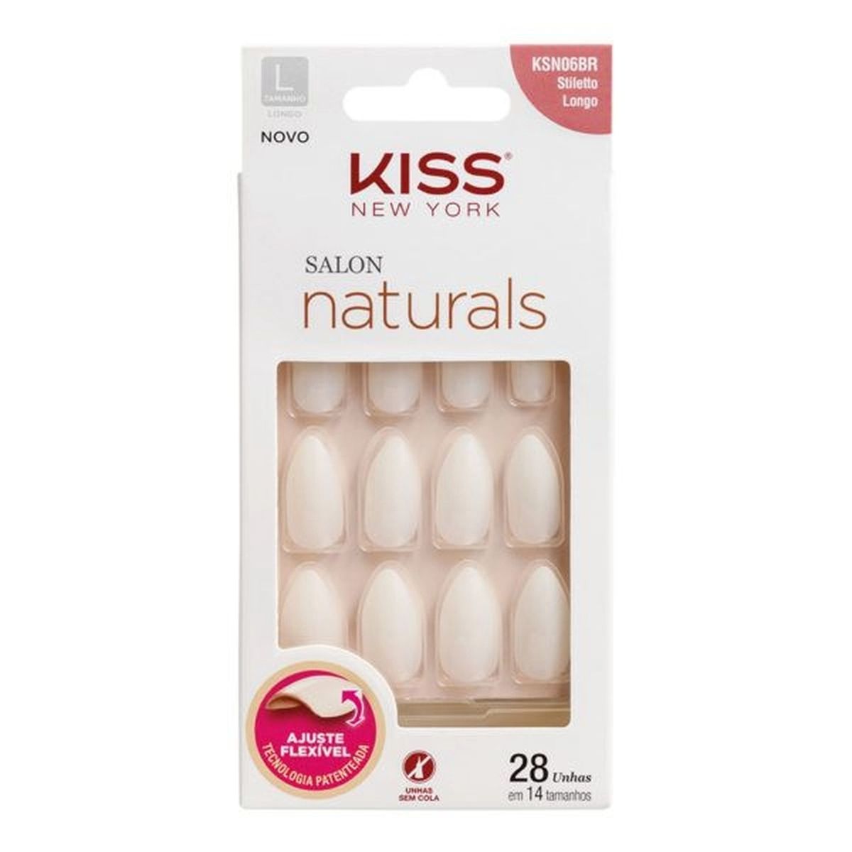 UNHAS KISS KSN06BR LONGO STILETTO
