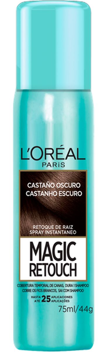 CORRETIVO DE RAIZ MAGIC RETOUCH CASTANHO ESCURO L'ORÉAL PARIS 75ML