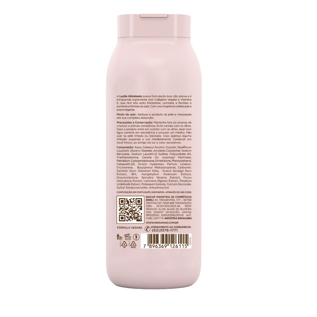 LOÇÃO HIDRATANTE COLÁGENO & VITAMINA E HIDRAMAIS PROFISSIONAL 500ML
