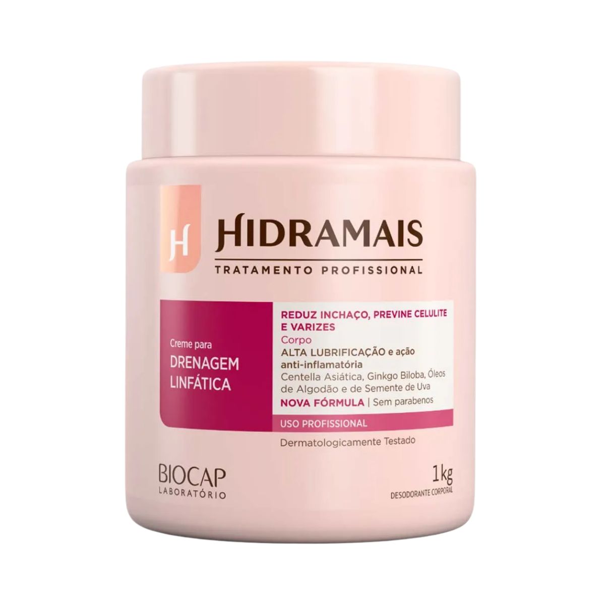 CREME PARA DRENAGEM LINFÁTICA ALTA LUBRIFICAÇÃO HIDRAMAIS PROFISSIONAL 1KG