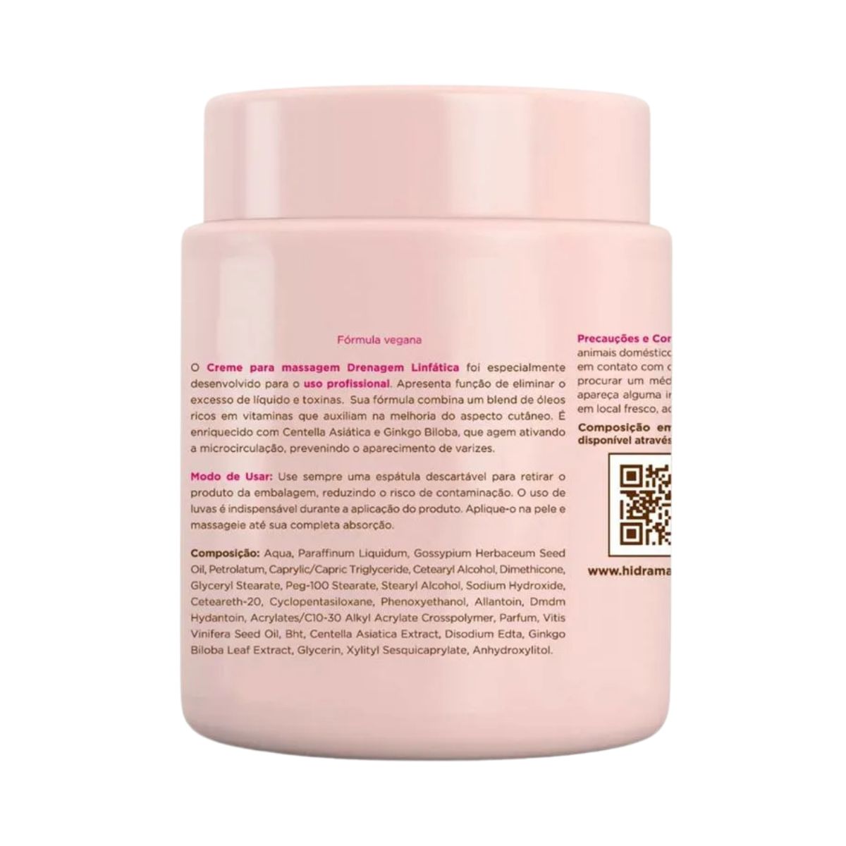 CREME PARA DRENAGEM LINFÁTICA ALTA LUBRIFICAÇÃO HIDRAMAIS PROFISSIONAL 1KG