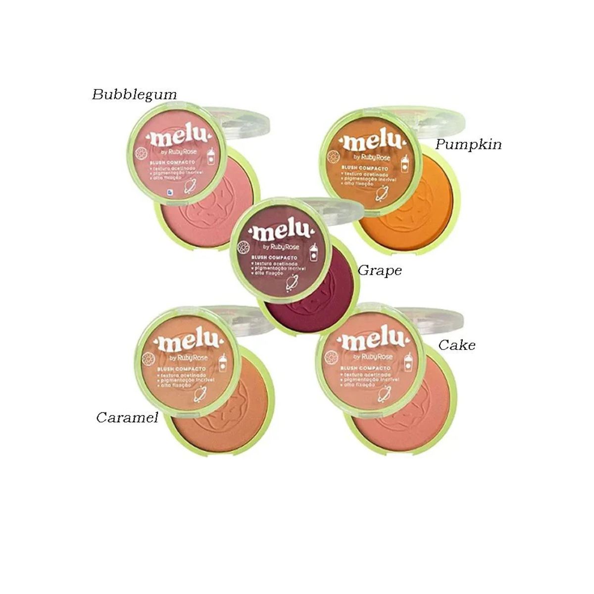 BLUSH COMPACTO MELU RUBY ROSE RR - 871/4