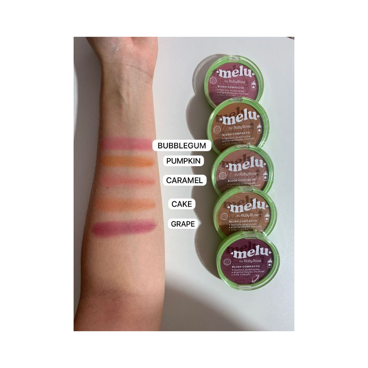 BLUSH COMPACTO MELU RUBY ROSE RR - 871/4