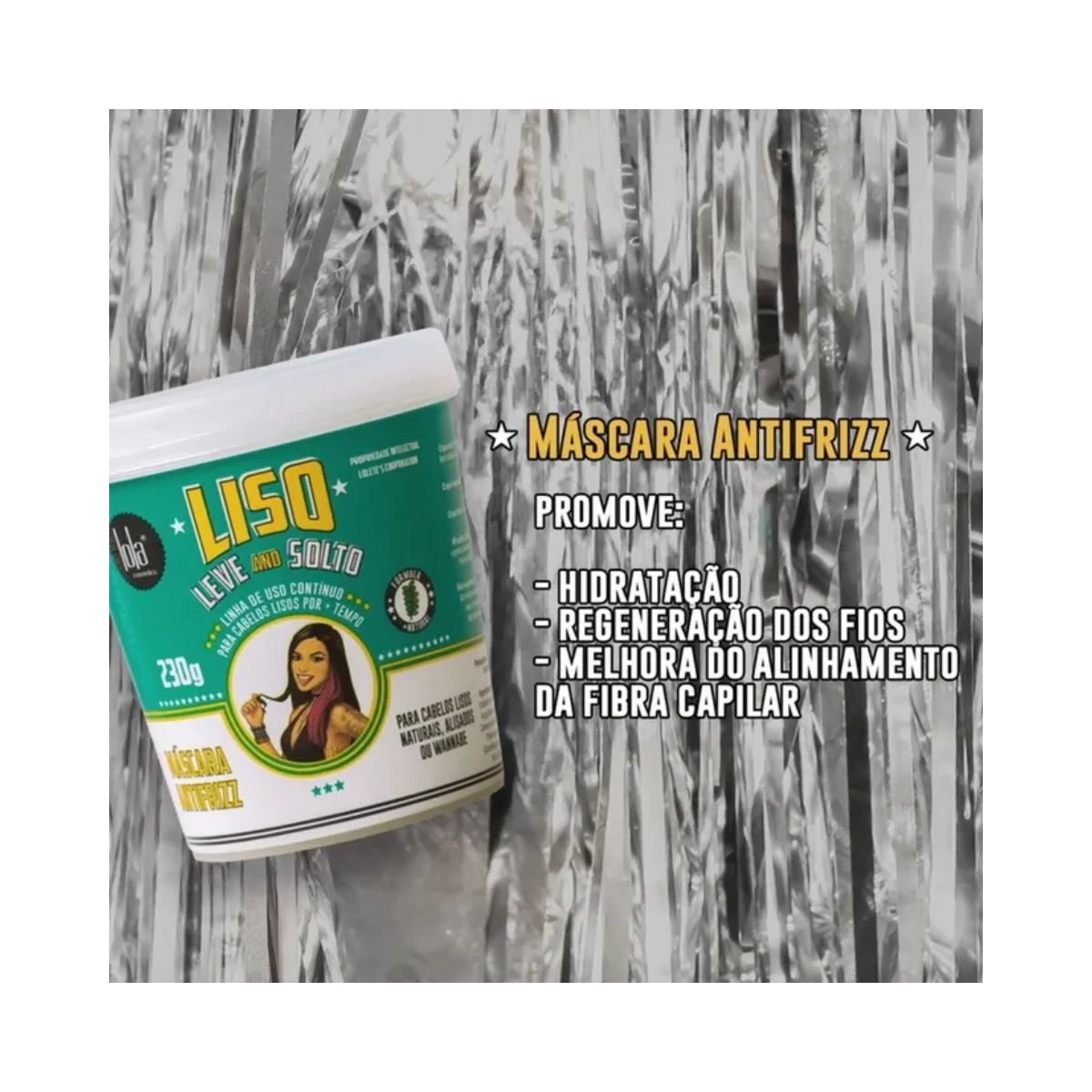 MÁSCARA CONDICIONADORA LISO LEVE AND SOLTO LOLA COSMETICS 230G