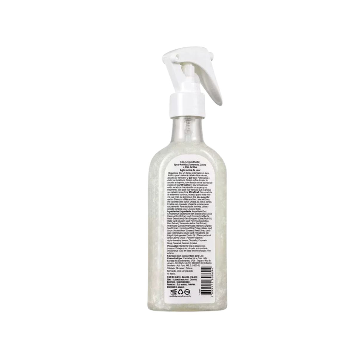 SPRAY ALISADOR ANTI-FRIZZ LISO LEVE AND SOLTO LOLA COSMETICS 200ML