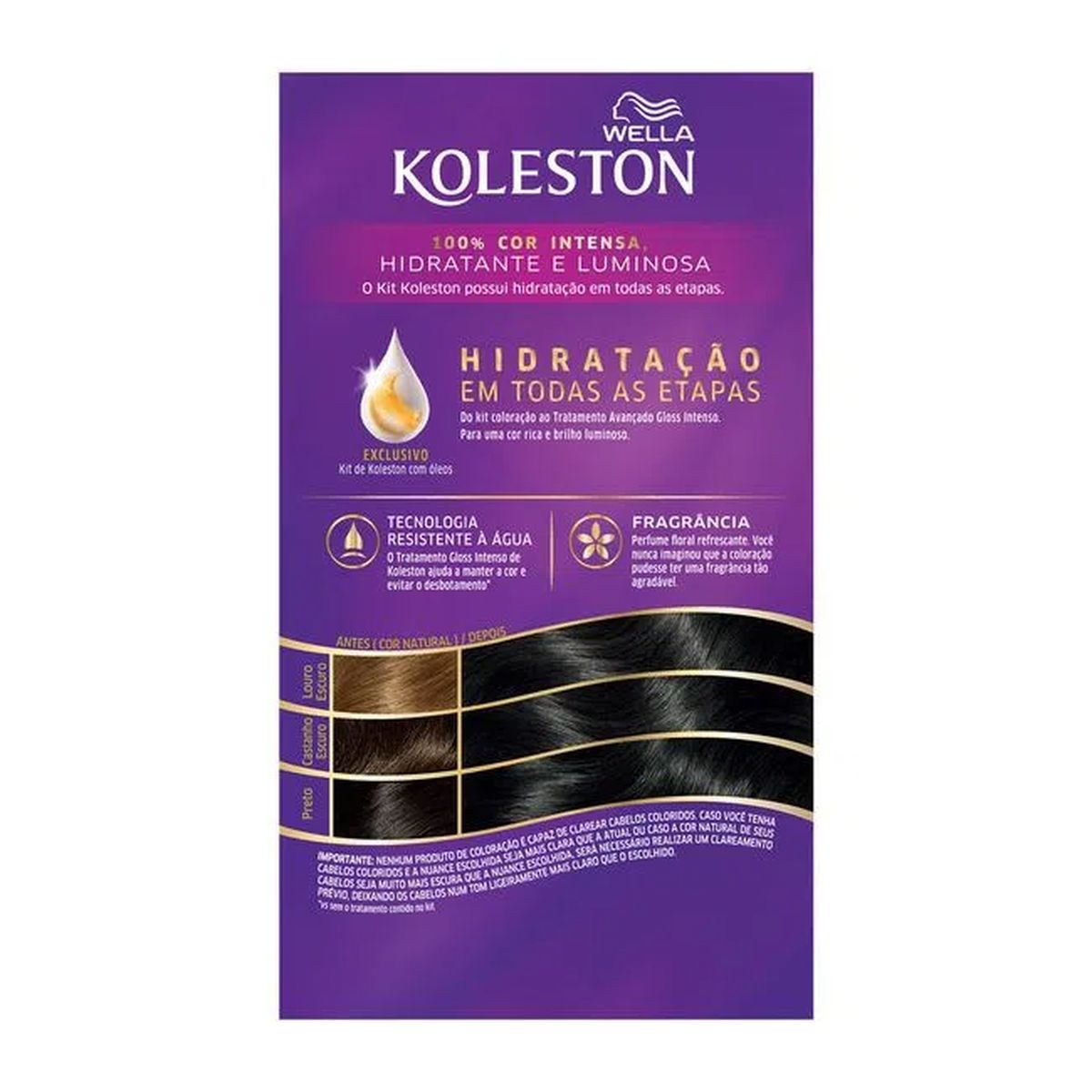 COLORAÇÃO PERMANENTE 20 PRET0 KOLESTON 55G