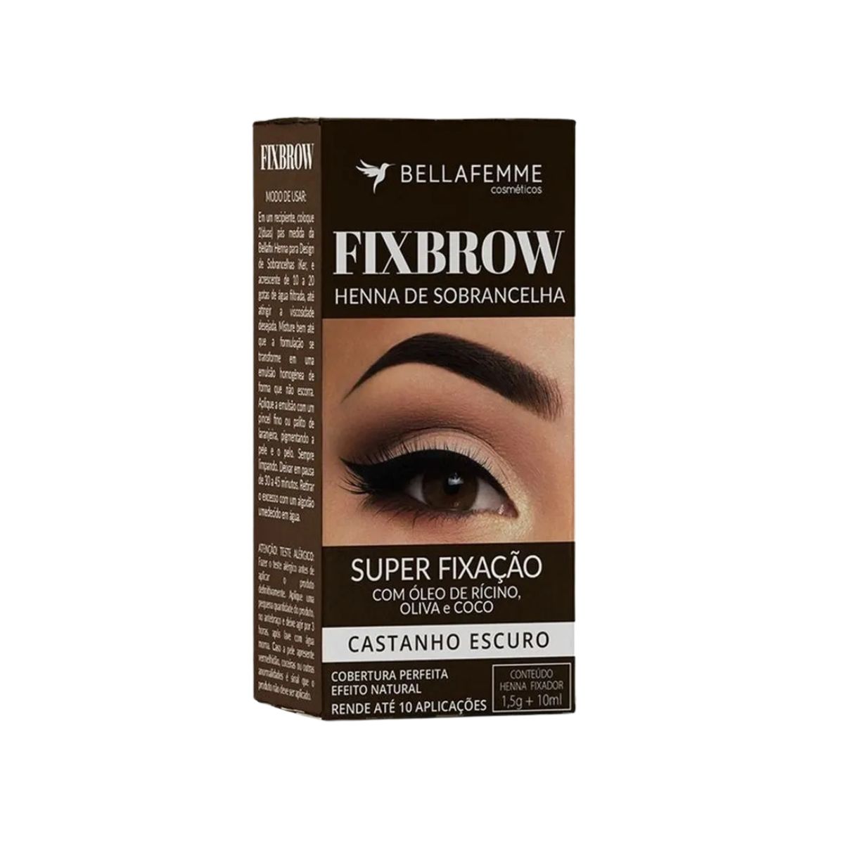 HENNA BELLA FEMME SOBRANCELHA CASTANHO ESCURO