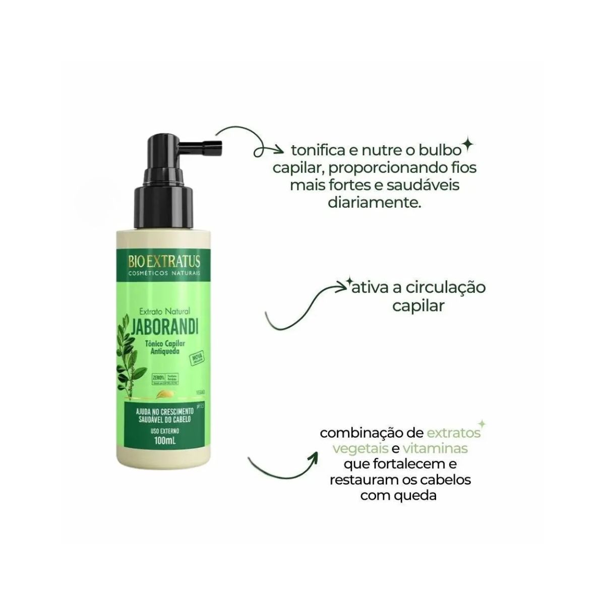 TÔNICO CAPILAR ANTIQUEDA JABORANDI BIO EXTRATUS 100ML