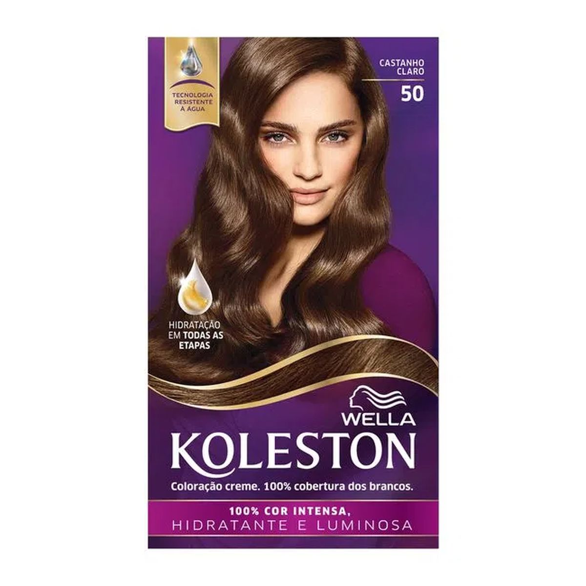 COLORAÇÃO PERMANENTE 50 CASTANHO CLARO KOLESTON 55G