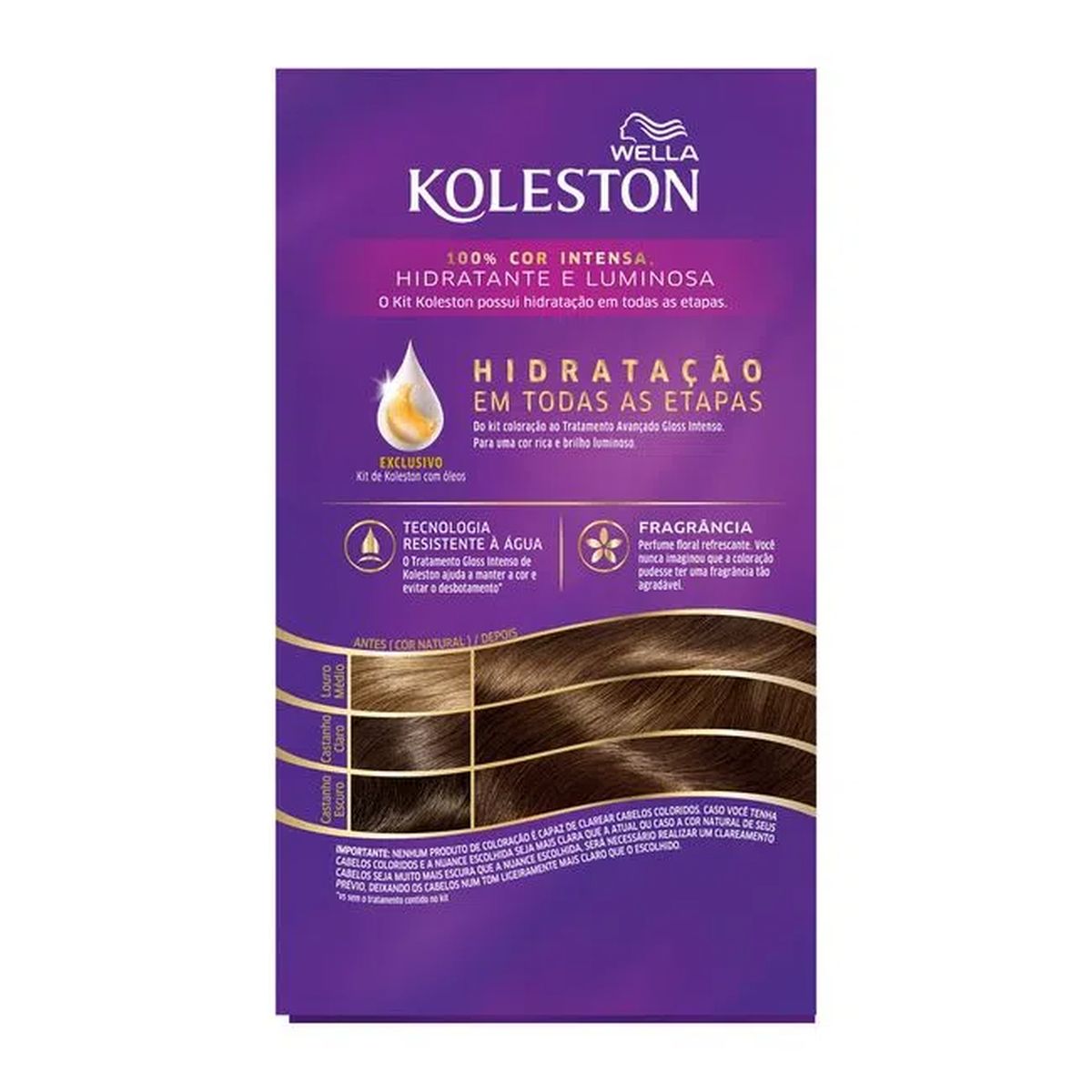 COLORAÇÃO PERMANENTE 50 CASTANHO CLARO KOLESTON 55G