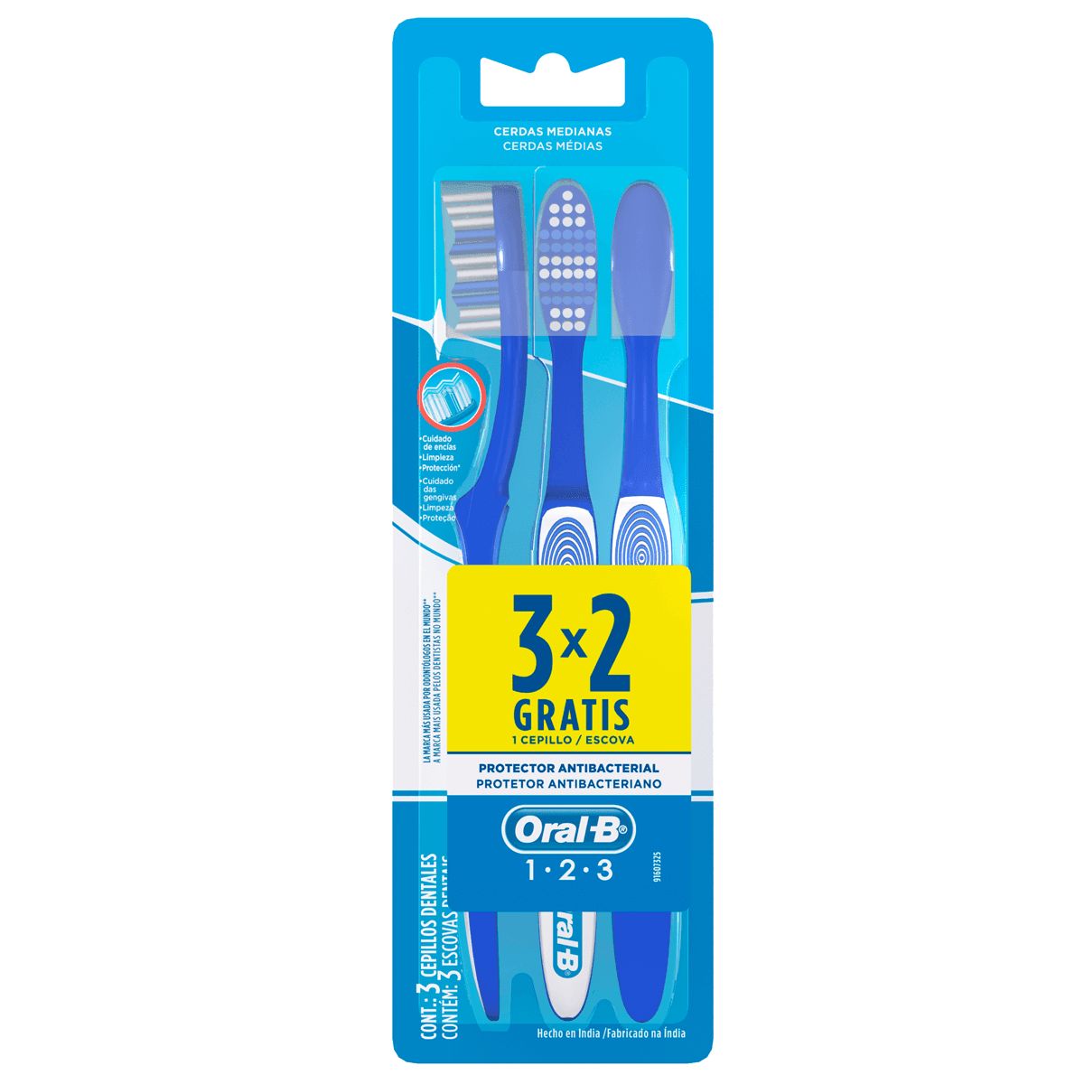 ESCOVA DENTAL MÉDIA ORAL-B LEVE 3 PAGUE 2