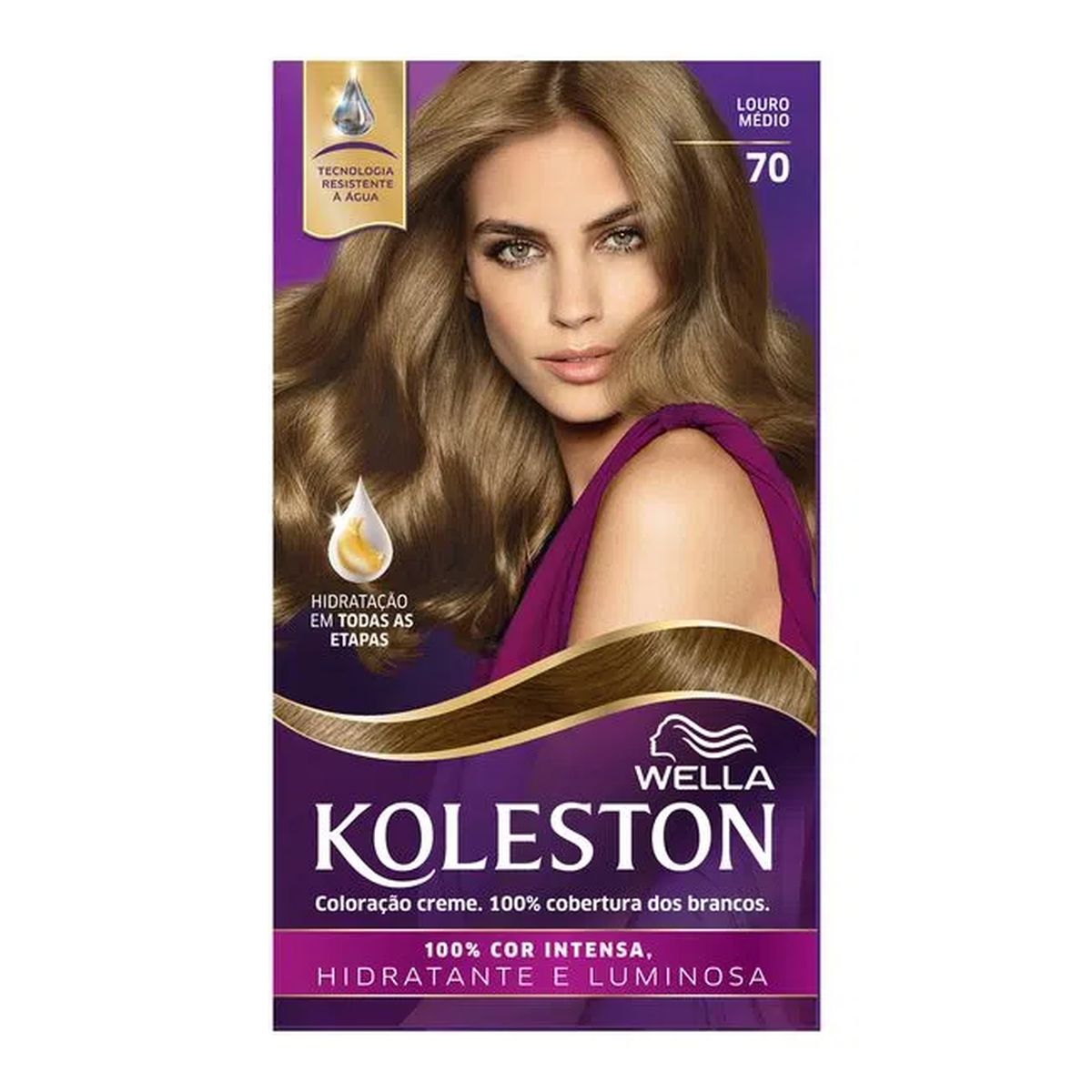 COLORAÇÃO PERMANENTE 70 LOURO MÉDIO KOLESTON 55G
