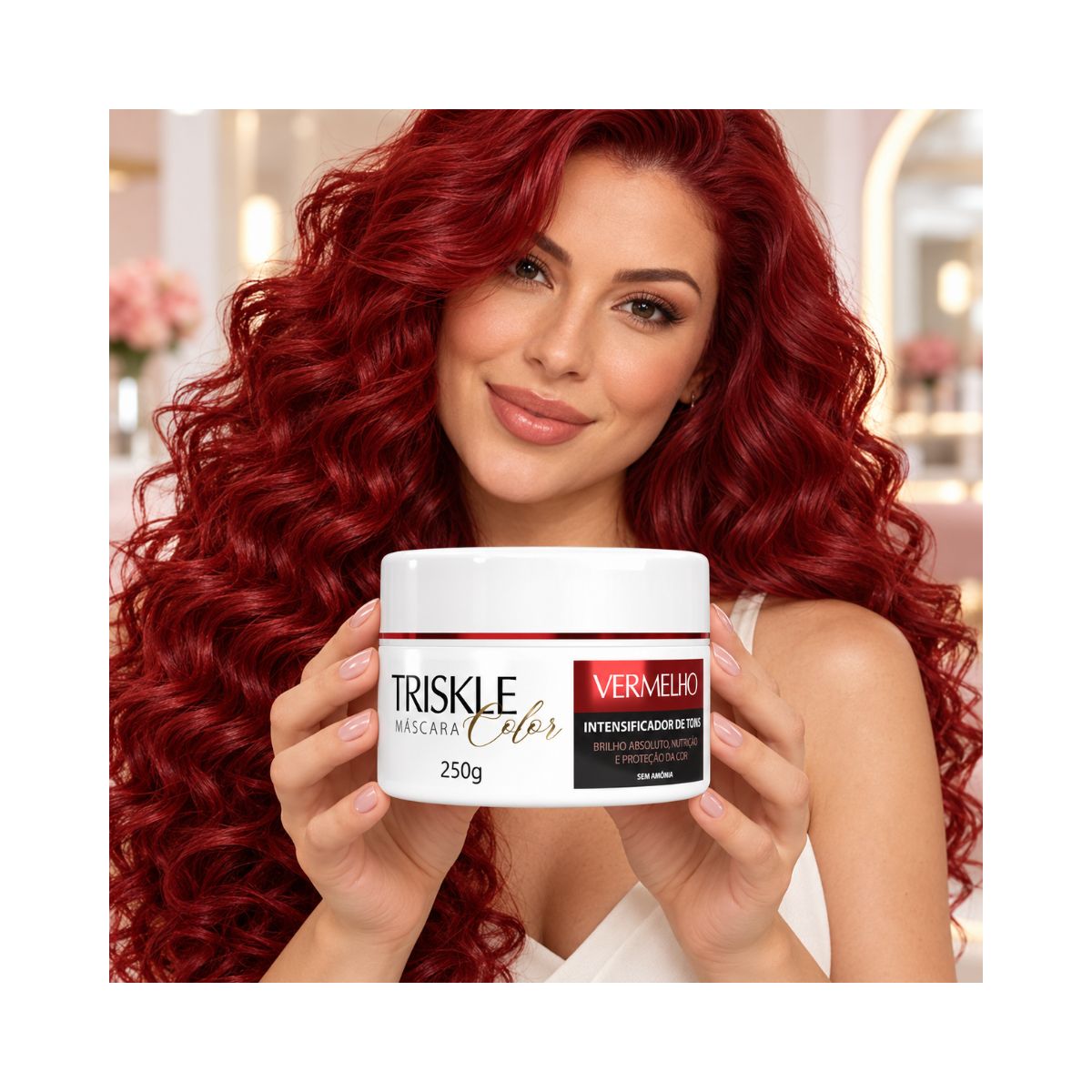 MÁSCARA INTENSIVE REPAIR VERMELHO INTENSIFICADOR DE TONS TRISKLE 250G