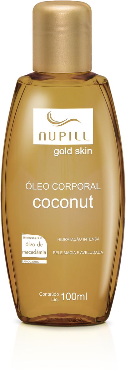 ÓLEO CORPORAL COCONUT ÓLEO DE MACADÂMIA NUPILL GOLD SKIN 100ML