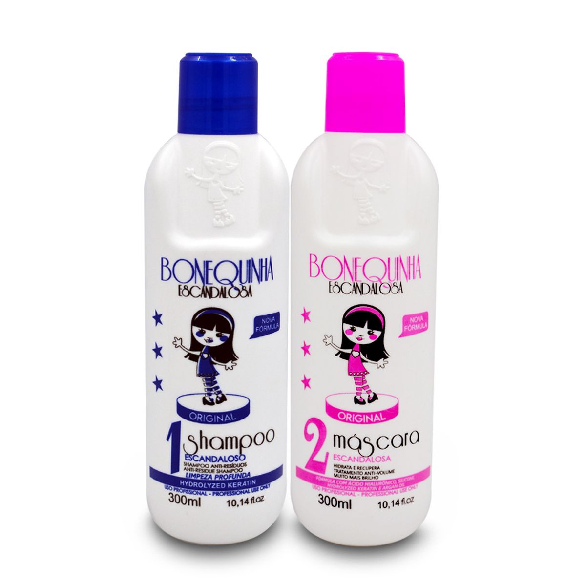 KIT ESCOVA PROGRESSIVA SHAMPOO E MÁSCARA MARIA ESCANDALOSA 2X1L