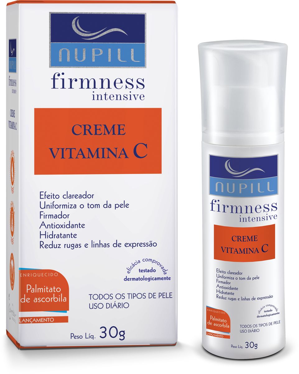 CREME FACIAL CLAREADOR VITAMINA C FIRMNESS INTENSIVE NUPILL 30G