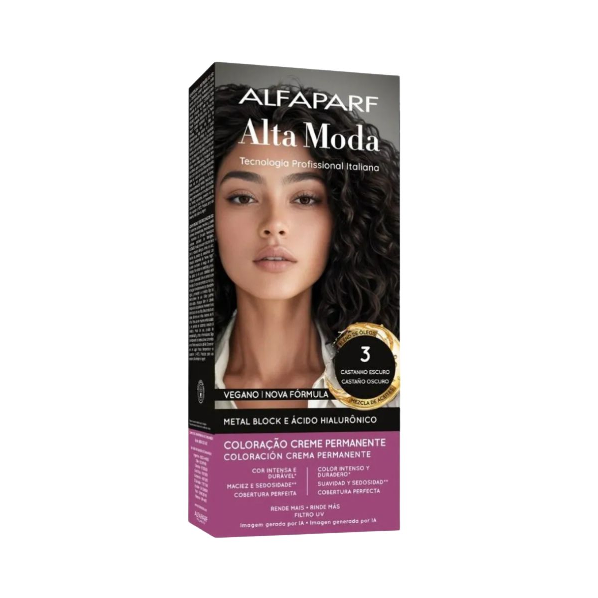 COLORAÇÃO ALFAPARF ALTA MODA 3.0 CASTANHO ESCURO 150G