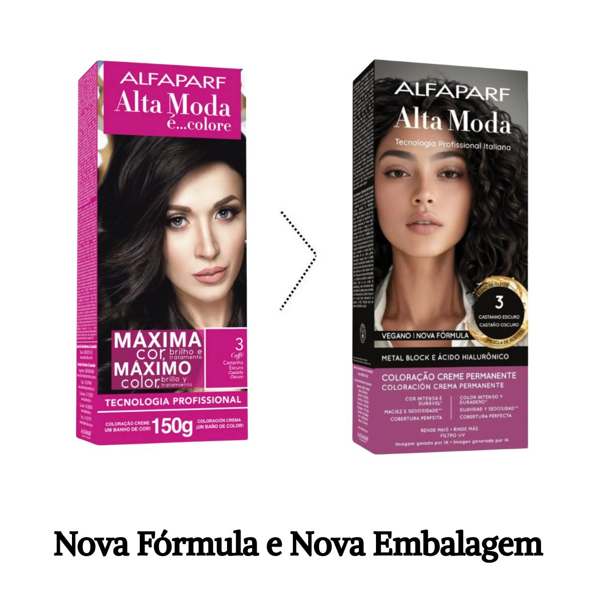 COLORAÇÃO ALFAPARF ALTA MODA 3.0 CASTANHO ESCURO 150G