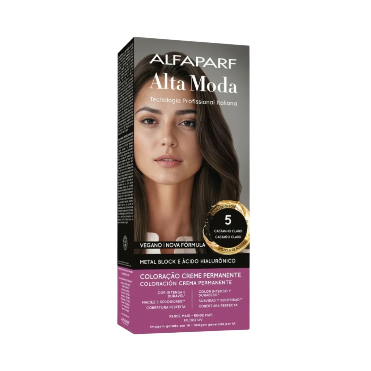 COLORAÇÃO ALFAPARF ALTA MODA 5.0 CASTANHO CLARO 150G