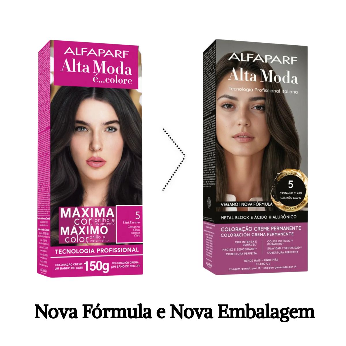 COLORAÇÃO ALFAPARF ALTA MODA 5.0 CASTANHO CLARO 150G