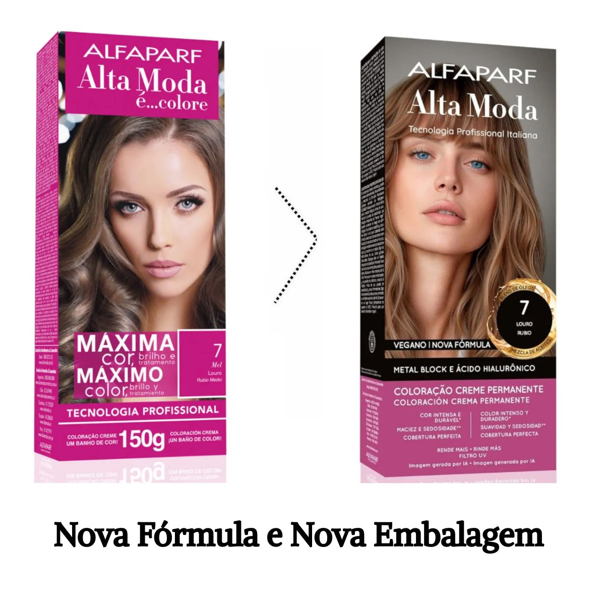 COLORAÇÃO ALFAPARF ALTA MODA 7.0 LOURO RUBIO 150G