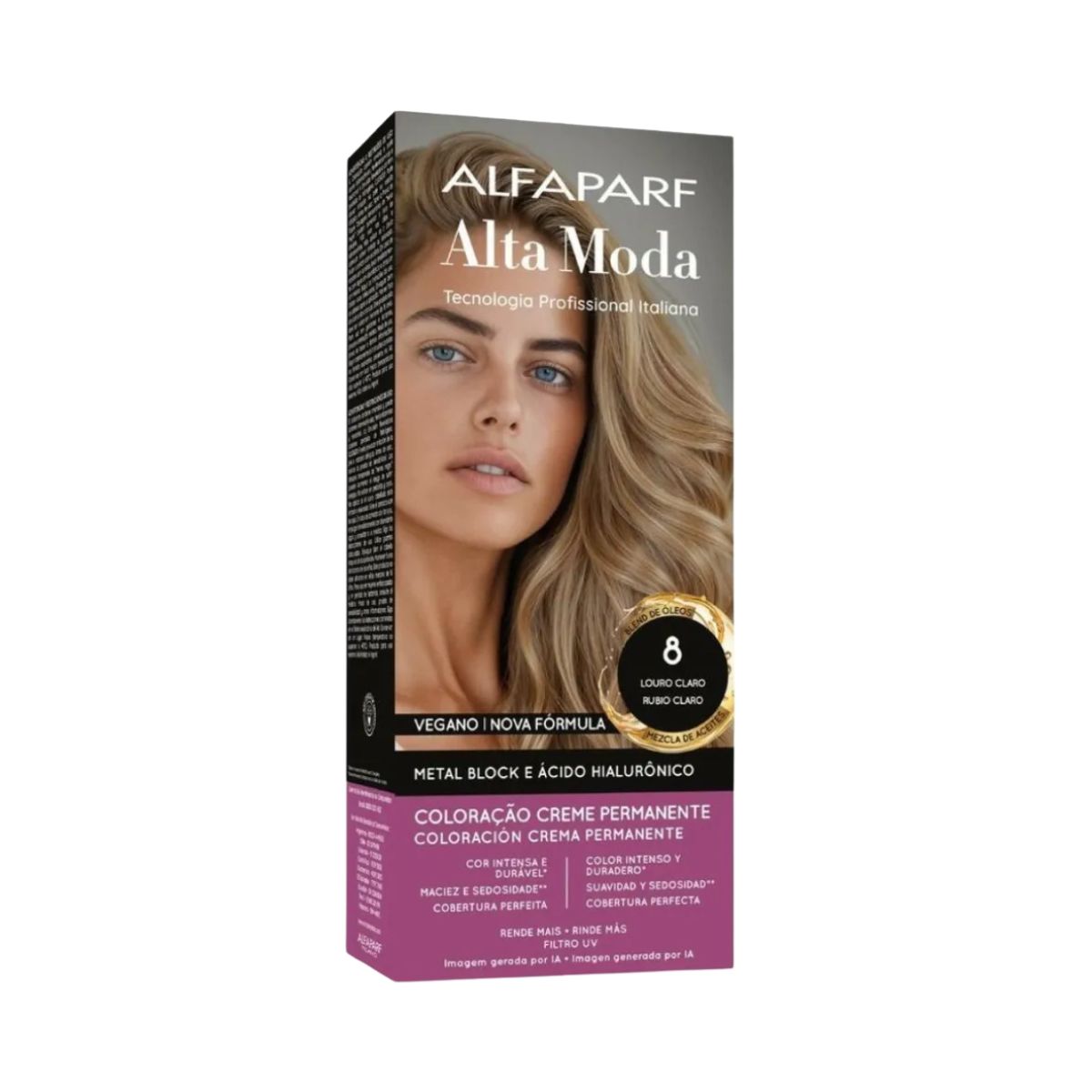 COLORAÇÃO ALFAPARF ALTA MODA 8.0 LOURO CLARO 150G
