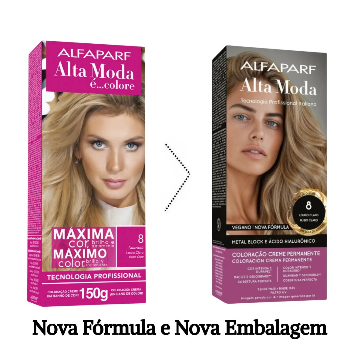 COLORAÇÃO ALFAPARF ALTA MODA 8.0 LOURO CLARO 150G