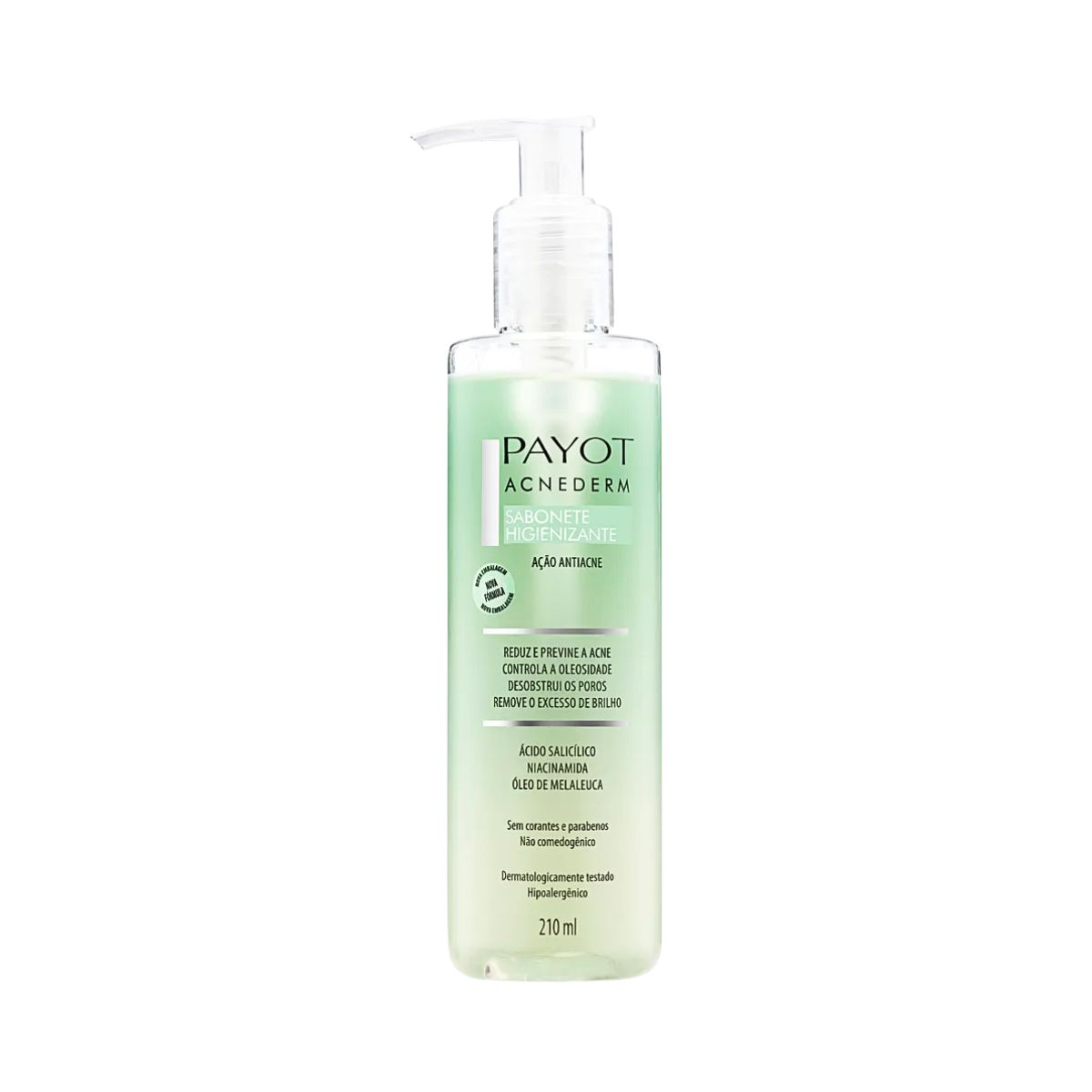 SABONETE HIGIENIZANTE LÍQUIDO ACNEDERM AÇÃO ANTIBACTERIANA PAYOT 210ML