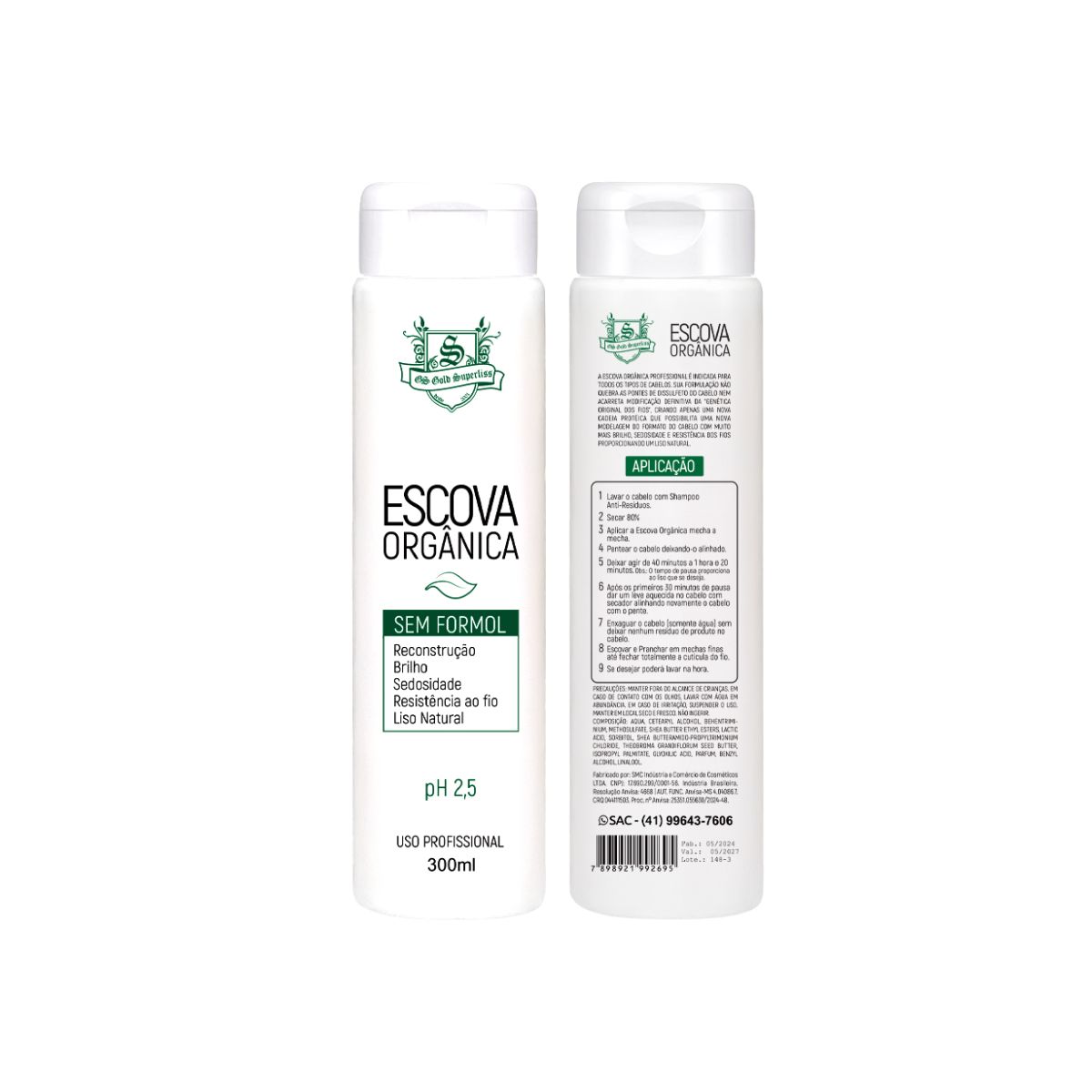 ESCOVA PROGRESSIVA ORGAN SUPERLISS 300ML
