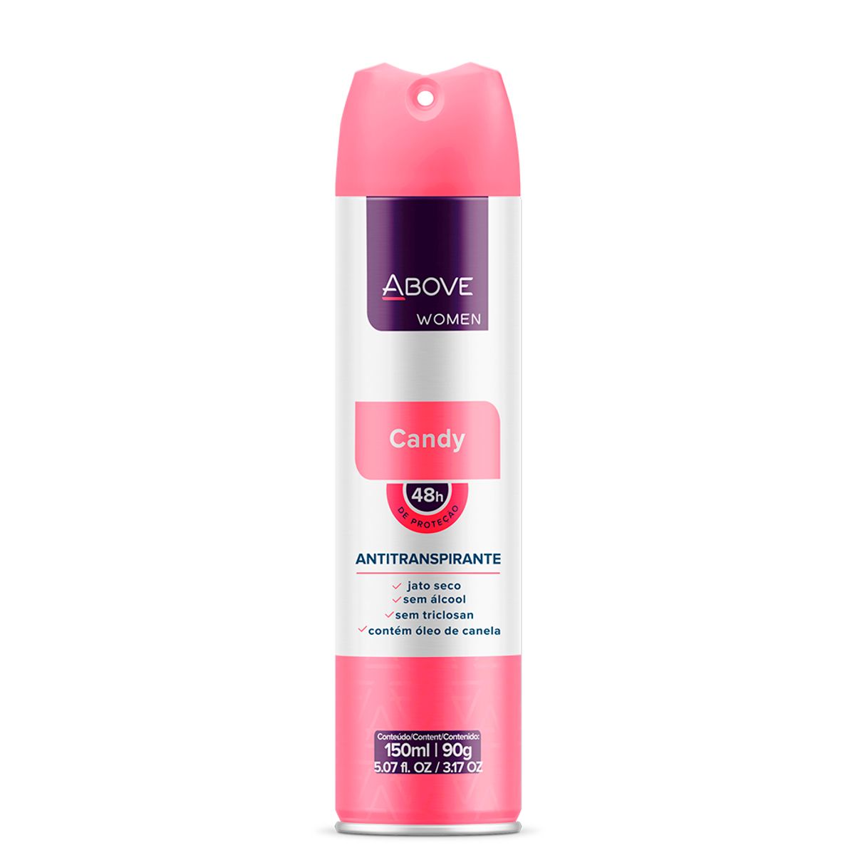 DESODORANTE AEROSOL ABOVE CANDY FEMININO 150ML