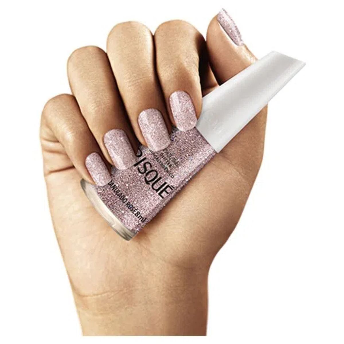 ESMALTE RISQUÉ GLITTER GRANULADO ROSÉ 8ML