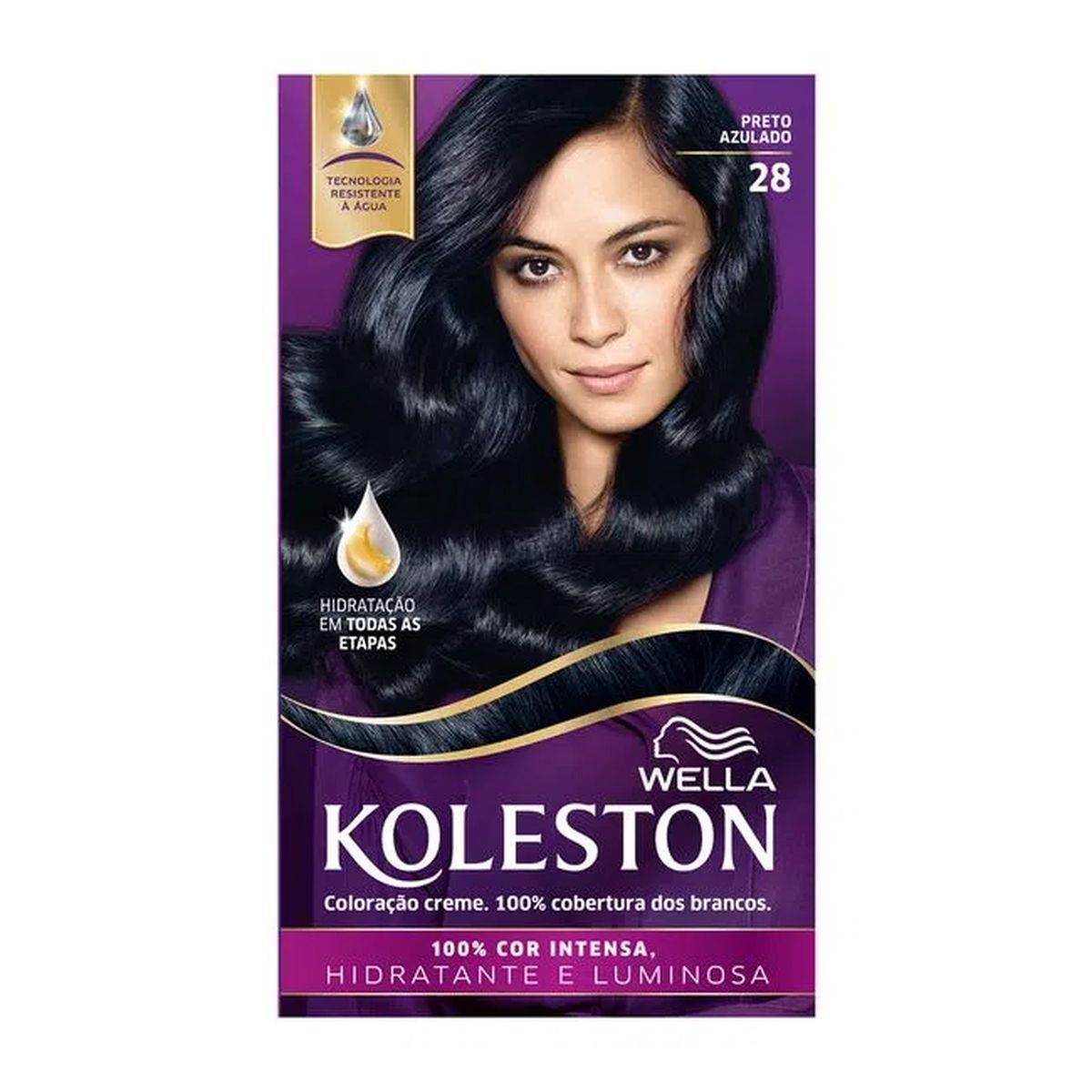 COLORAÇÃO PERMANENTE 28 PRET0 AZULADO KOLESTON 55G