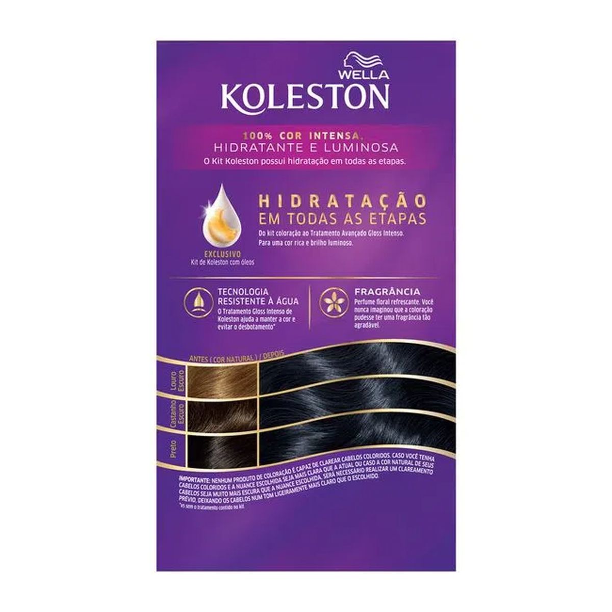 COLORAÇÃO PERMANENTE 28 PRET0 AZULADO KOLESTON 55G