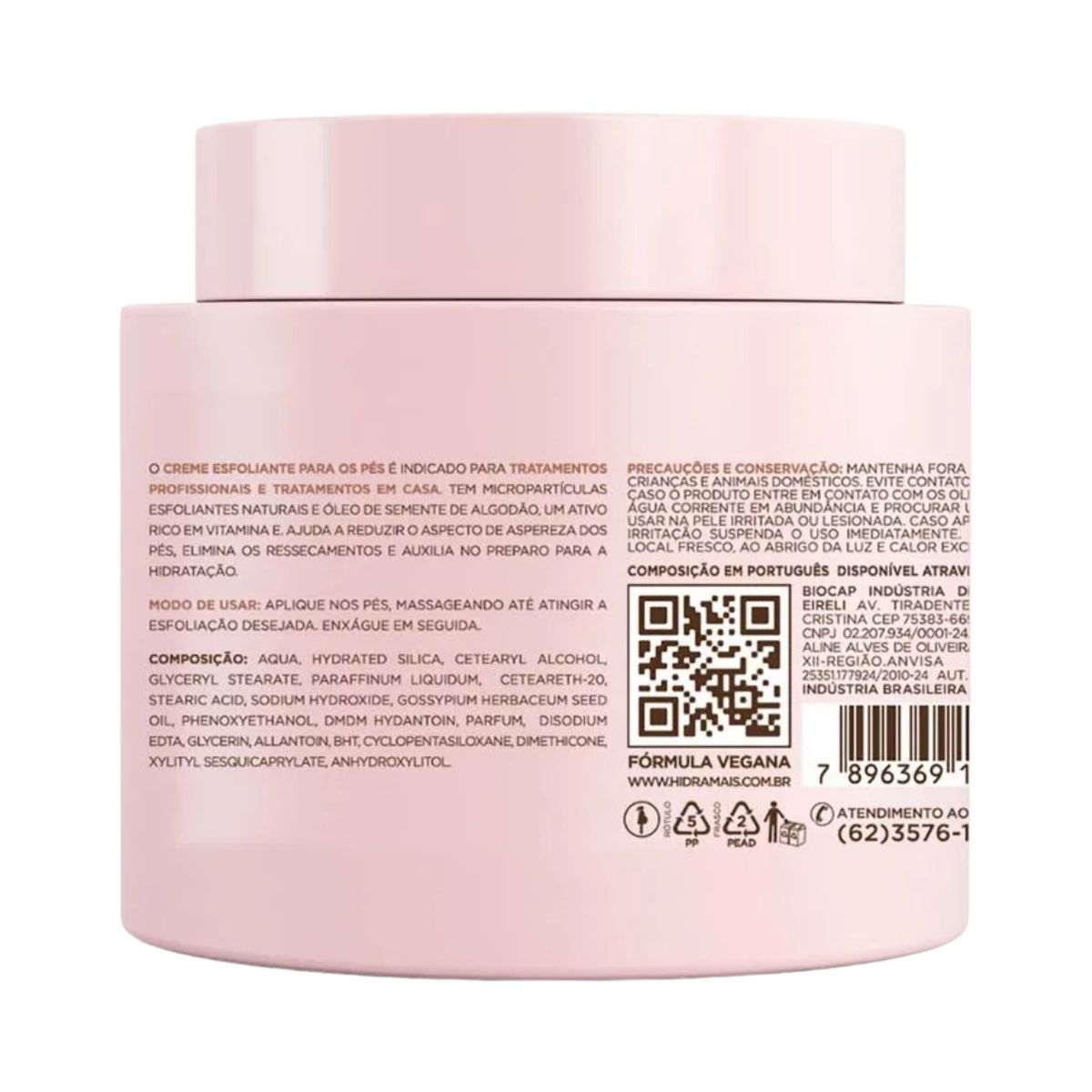 CREME DESODORANTE ESFOLIANTE PARA PÉS ÓLEO DE ALGODÃO HIDRAMAIS 220G
