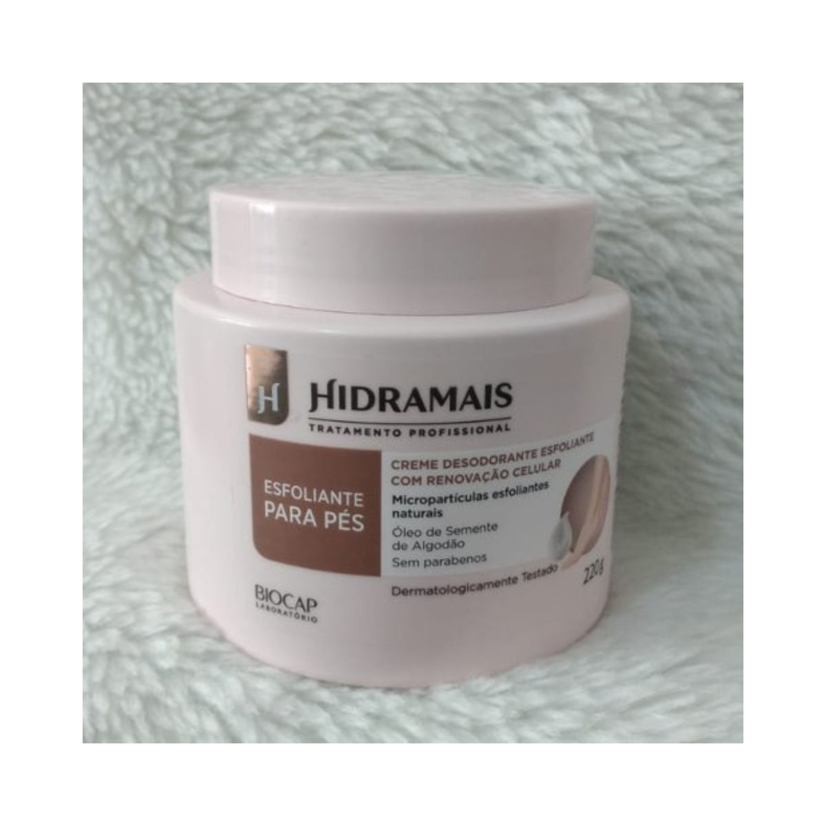 CREME DESODORANTE ESFOLIANTE PARA PÉS ÓLEO DE ALGODÃO HIDRAMAIS 220G