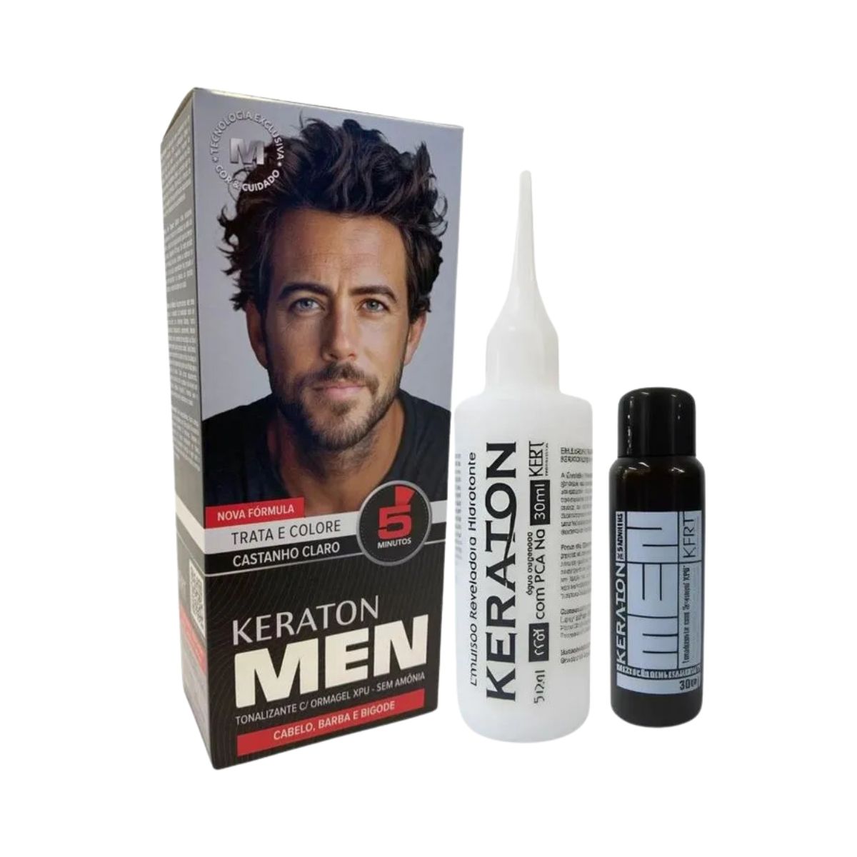 TONALIZANTE KERATON MEN CASTANHO CLARO KERT 30ML