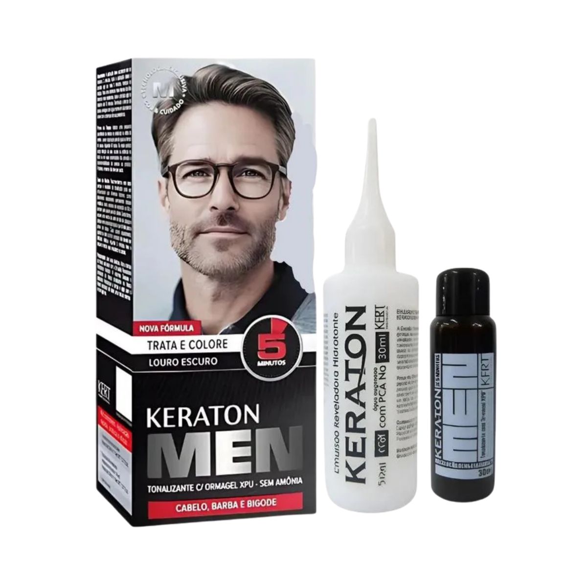 TONALIZANTE KERATON MEN LOURO ESCURO KERT 30ML