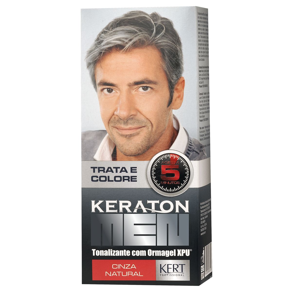 TONALIZANTE KERATON MEN CINZA NATURAL KERT 30ML
