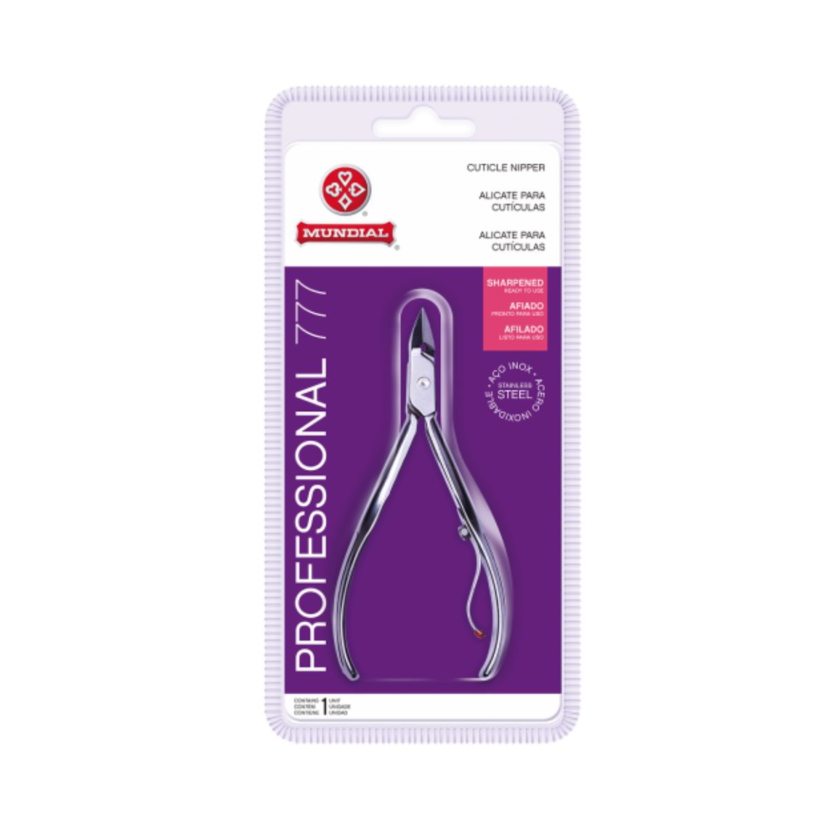 ALICATE DE CUTÍCULAS PROFISSIONAL 777 INOX MUNDIAL