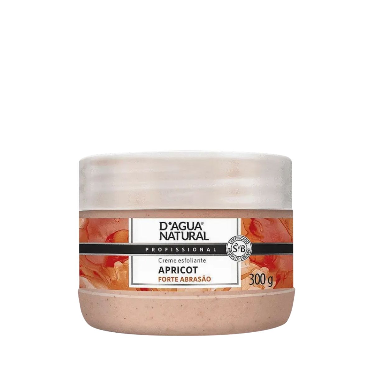 CREME ESFOLIANTE ÓLEO E SEMENTE DE APRICOT FORTE ABRASÃO DÁGUA NATURAL 300G