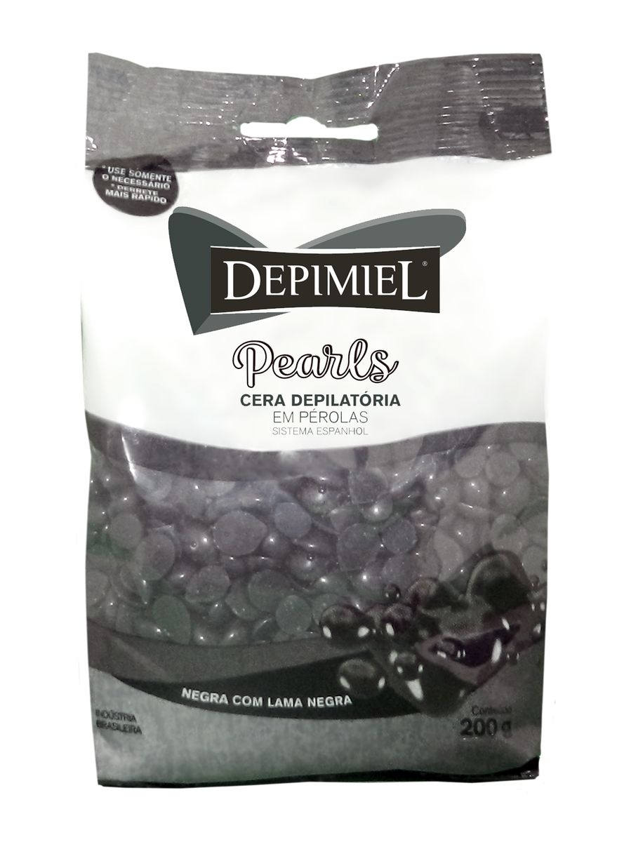 CERA DEPIMIEL NEGRA EM PÉROLAS 200G