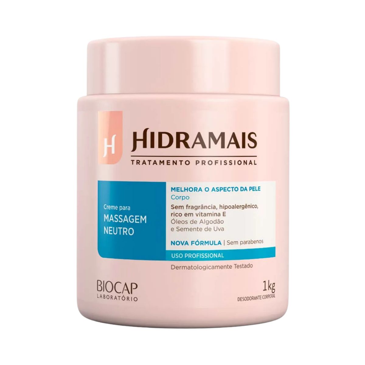 CREME PARA MASSAGEM NEUTRO HIPOALERGÊNICO HIDRAMAIS PROFISSONAL 1KG