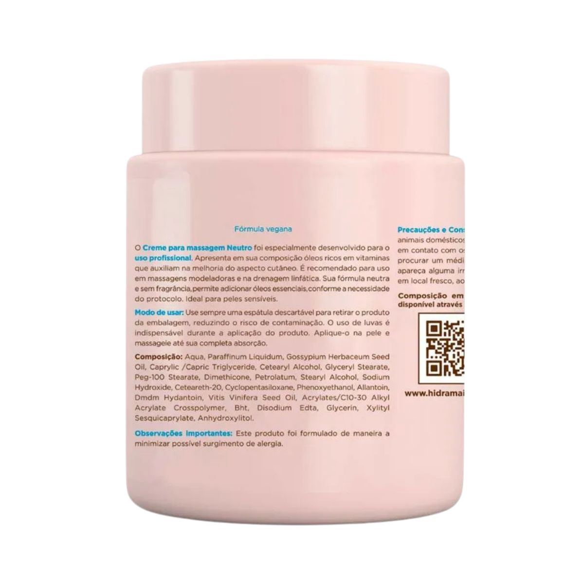 CREME PARA MASSAGEM NEUTRO HIPOALERGÊNICO HIDRAMAIS PROFISSONAL 1KG